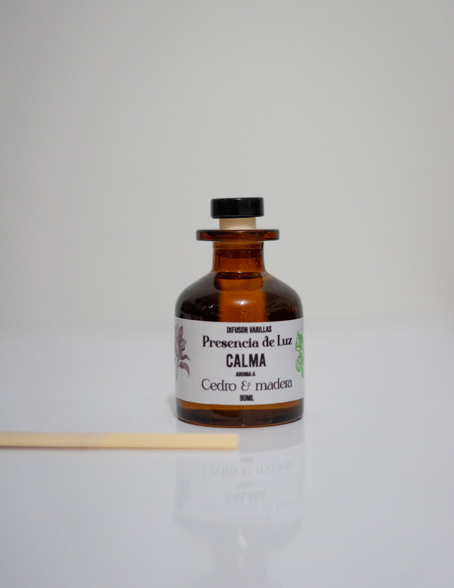 Difusor de varilla "CALMA" 90 ml - Aroma Cedro & madera