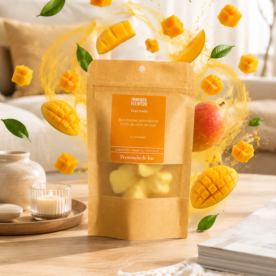 Bombon de cera / wax melts / inmensa plenitud - Aroma Mango