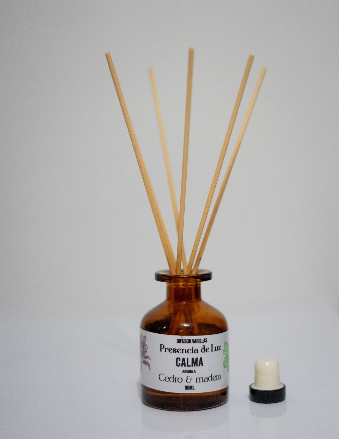 Difusor de varilla "CALMA" 90 ml - Aroma Cedro & madera