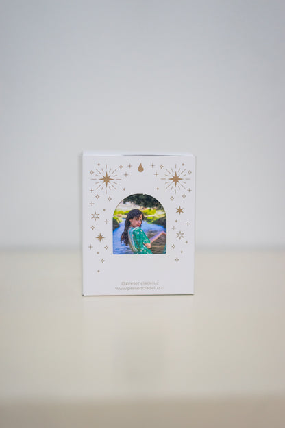 Pack ✨ Luz de luna - Telar decorativo hecho a mano + vela de 200gr de cera de soja.