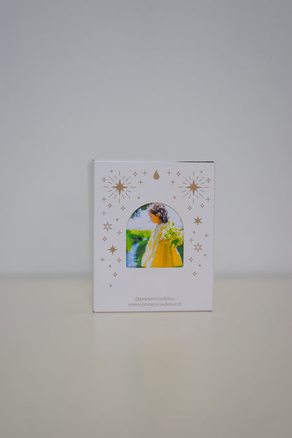 Pack ✨ Luz de luna - Telar decorativo hecho a mano + vela de 200gr de cera de soja.