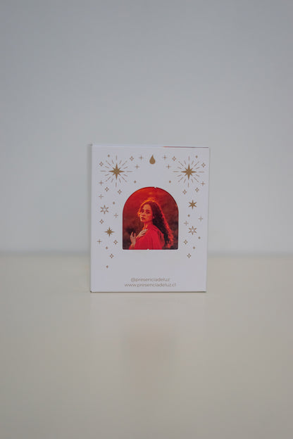 Pack ✨ Luz de luna - Telar decorativo hecho a mano + vela de 200gr de cera de soja.