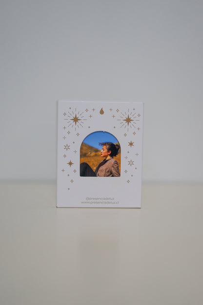 Pack ✨ Luz de luna - Telar decorativo hecho a mano + vela de 200gr de cera de soja.