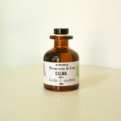 Difusor de varilla "CALMA" 90 ml  - Aroma Cedro & madera