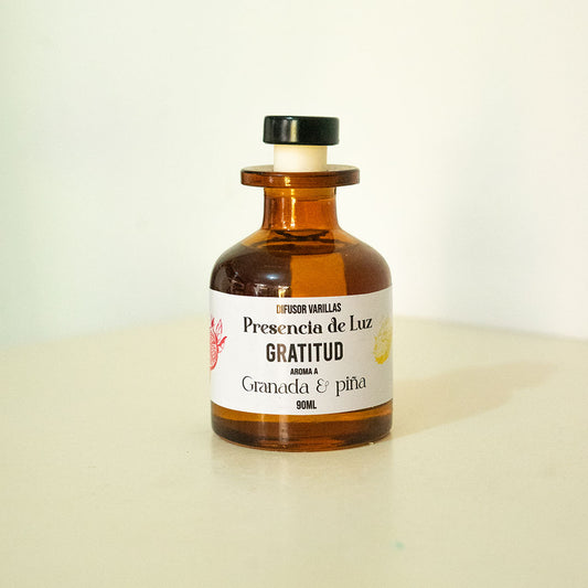 Difusor de varillas "GRATITUD" 90 ml - Aroma Granada & piña