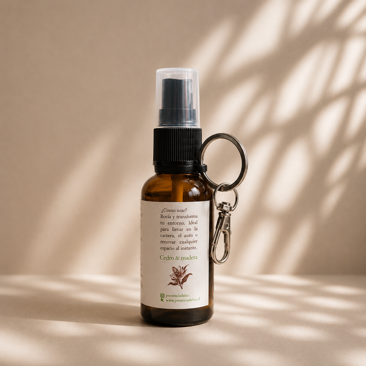 MINI HOME SPRAY - Aromatizante pocket - Aroma Cedro y madera - Calma / SIN LLAVERO