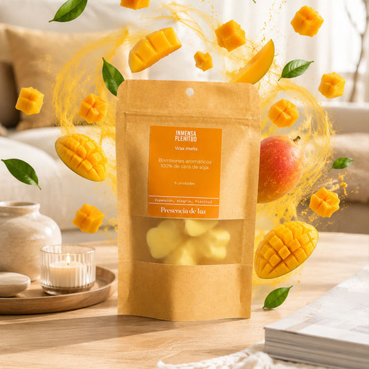 Bombon de cera / wax melts / inmensa plenitud - Aroma Mango