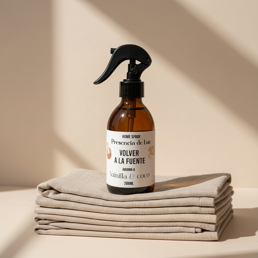 Home spray - Aroma Vainilla & coco - "VOLVER A LA FUENTE"  200 ml
