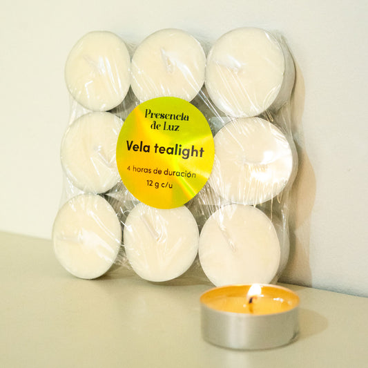 Velas TeaLight de Cera de Soja Natural - Set Ecológico y Duradero | 9 unidades |